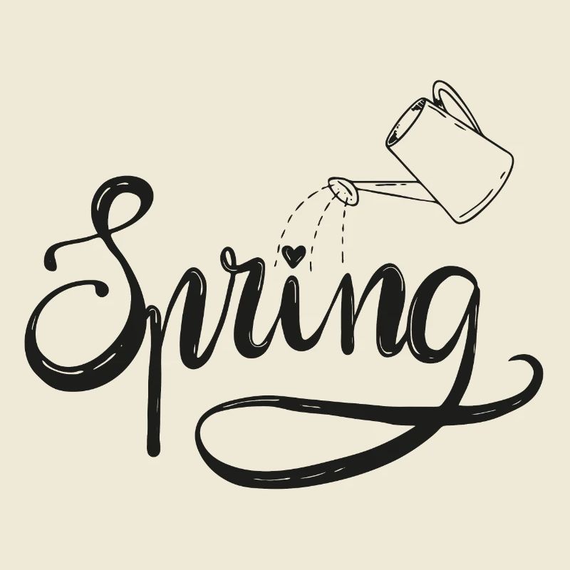 spring frühlingsbeginn garten gießen beet liebe