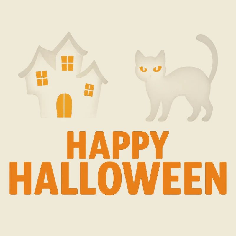 Conception de chat et de maison hantée d’Halloween