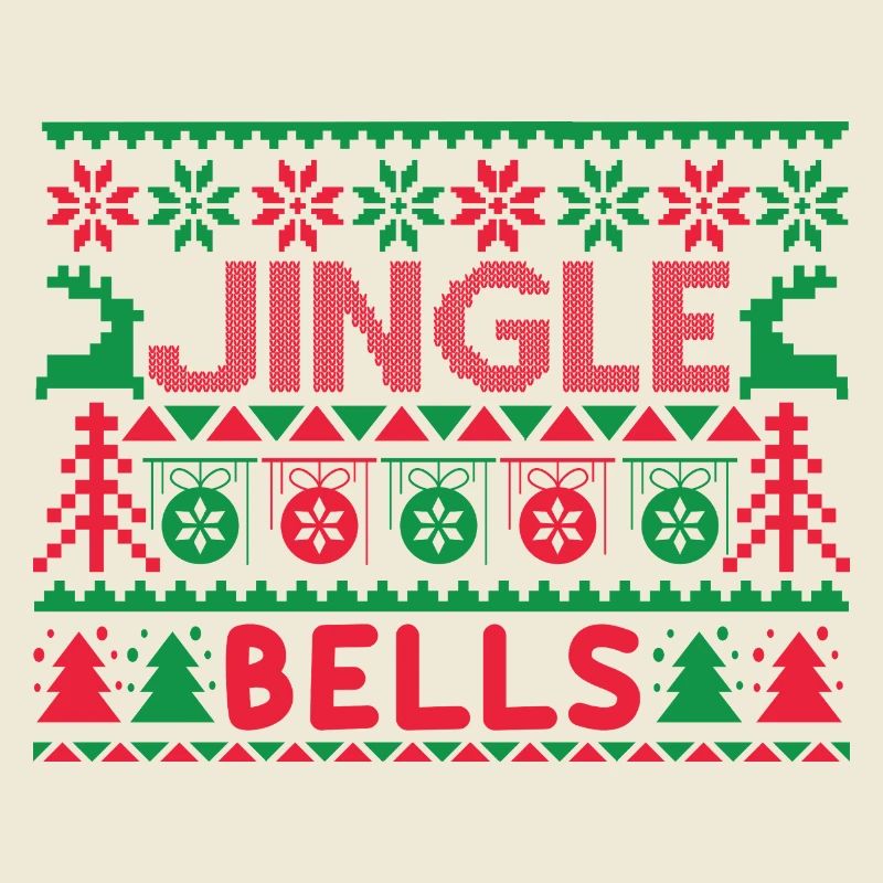 Hässlicher Pullover – Jingle Bells Strickmuster