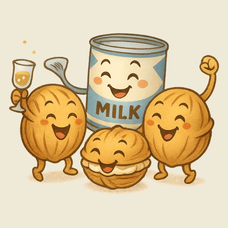 Condensed milk with nut biscuits