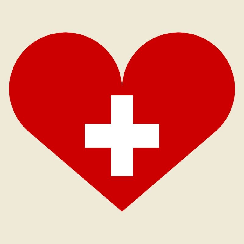 Schweizer Flagge mit Herz