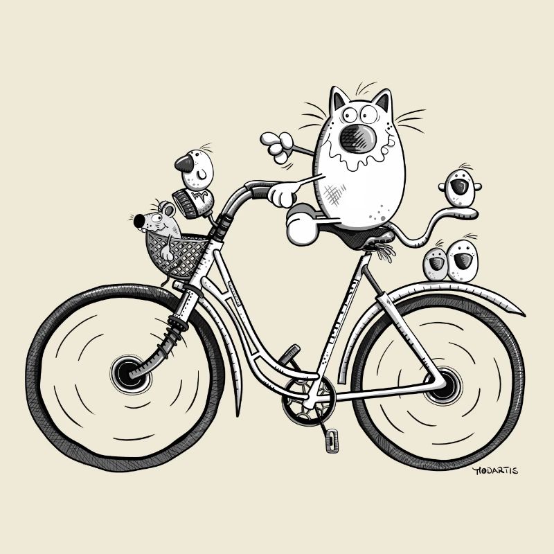 Chat et vélo