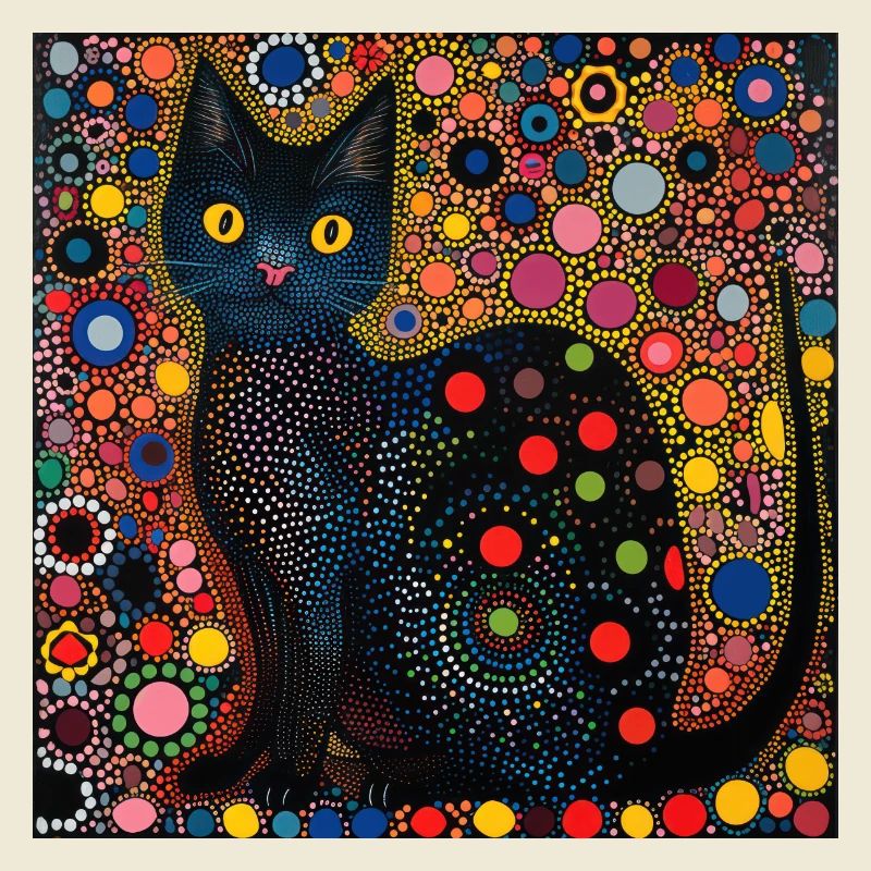 schwarze katze, katzen, bunt, tier, geschenk