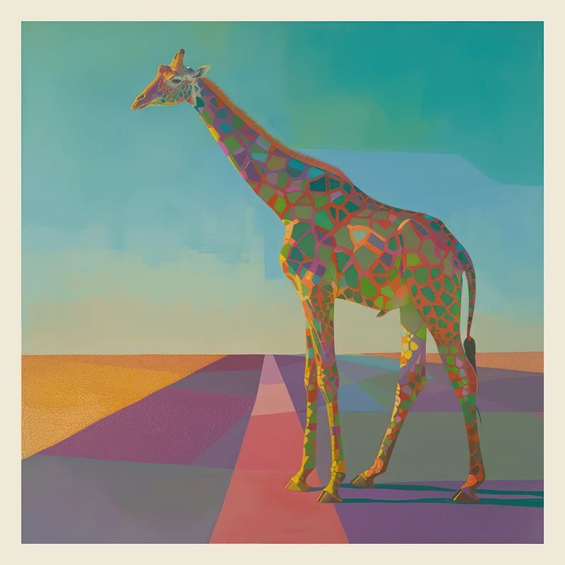 giraffe, bunt, tier, geschenk, geschenkidee