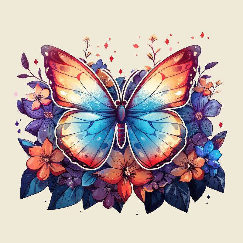 Papillon, Fleurs, Printemps, Nature