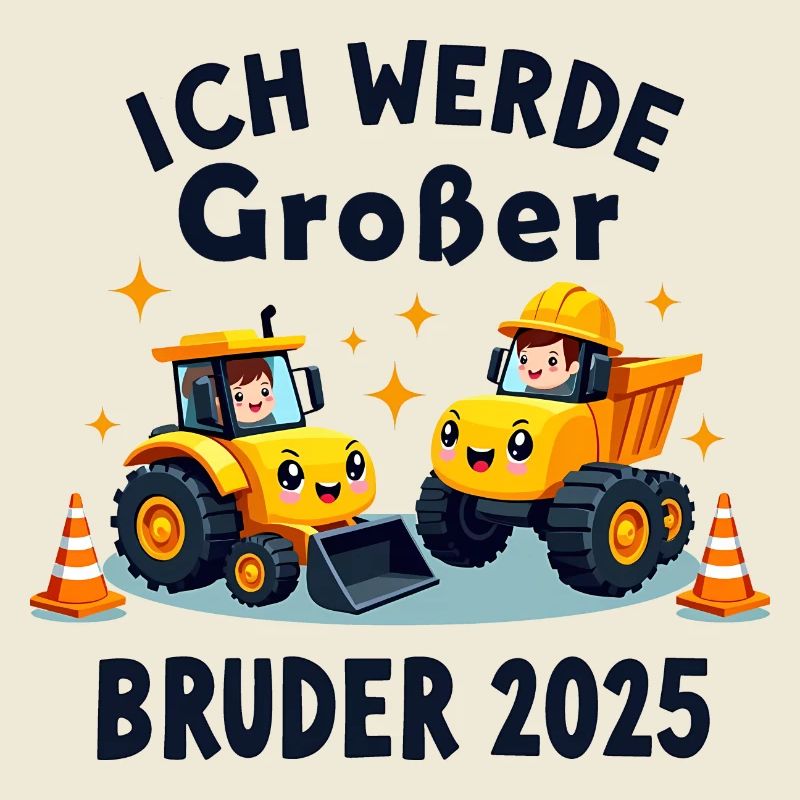 Ich Werde Großer Bruder 2025 Bagger Schwarz Kinder