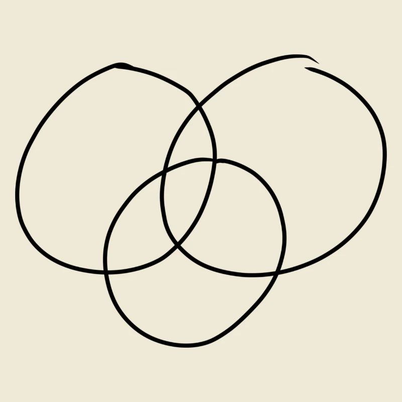 three circles form a circle
