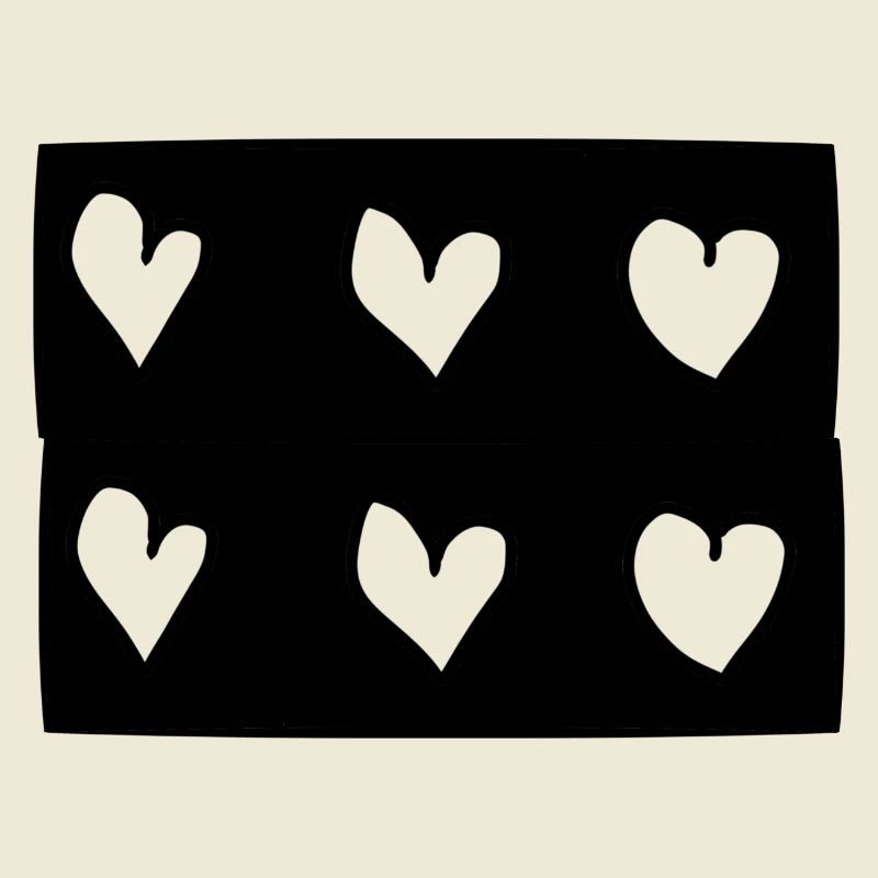 Six Hearts Heart Rectangle Pattern Shape