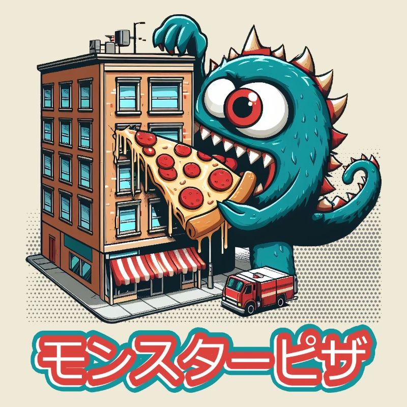 Pizza Monster Funny