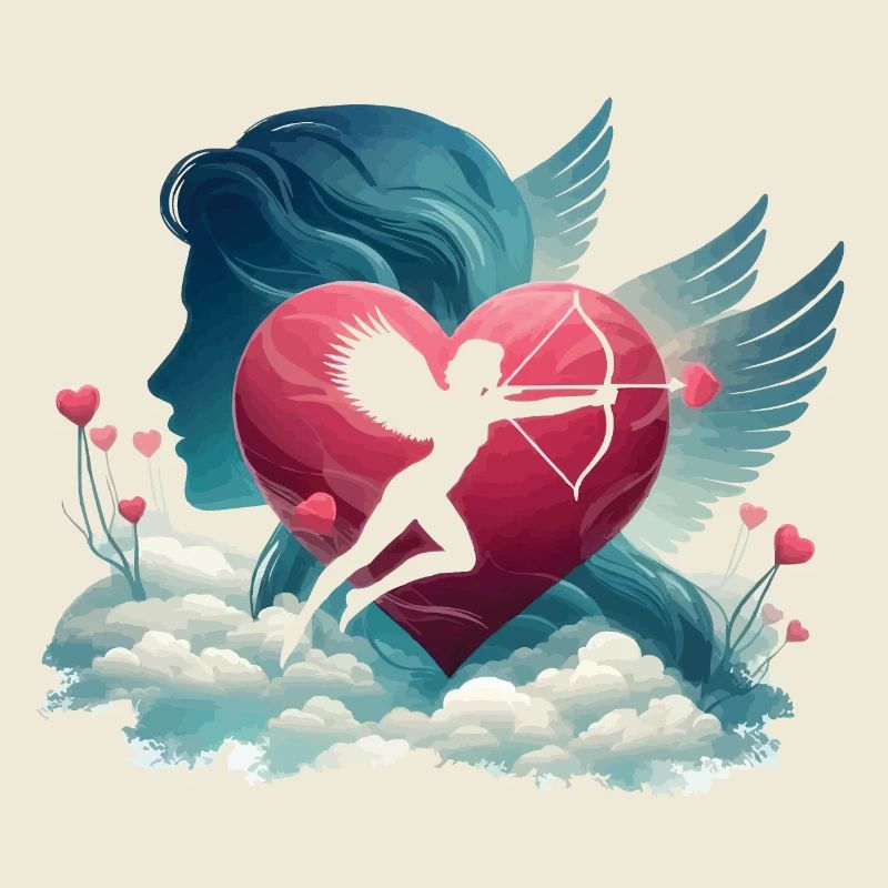 Cupid Archer Heart Artwork