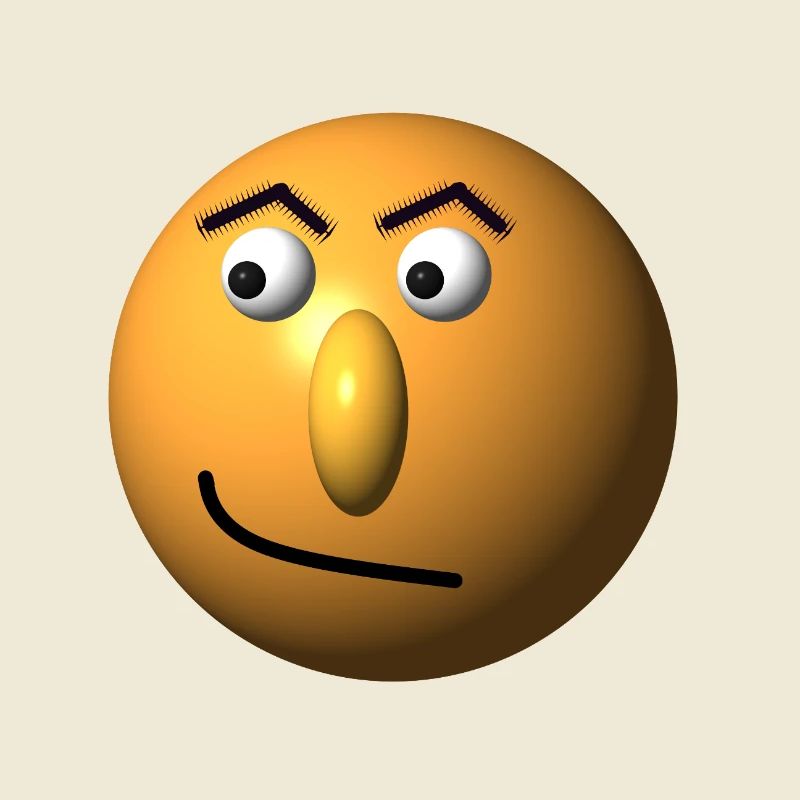 Verschmitztes Gesicht