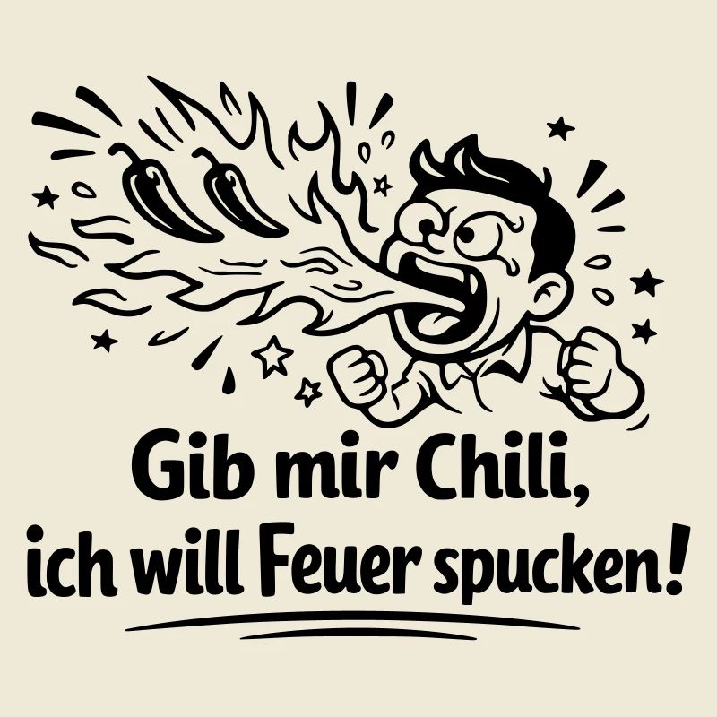 Cracher du feu Mangeant du chili