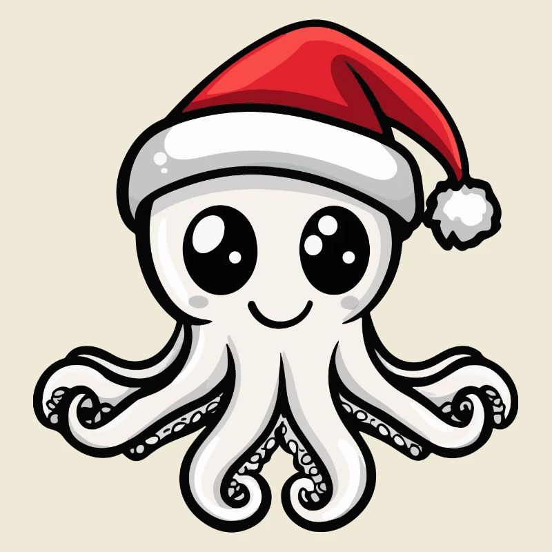 Pieuvre Noël Mignon