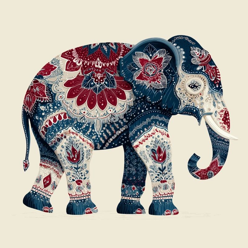 Indigoblauer Elefant