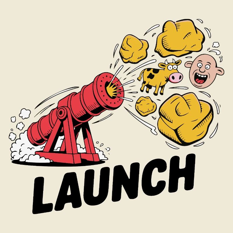 Comic Dinosaurier Kanone Explosion Design