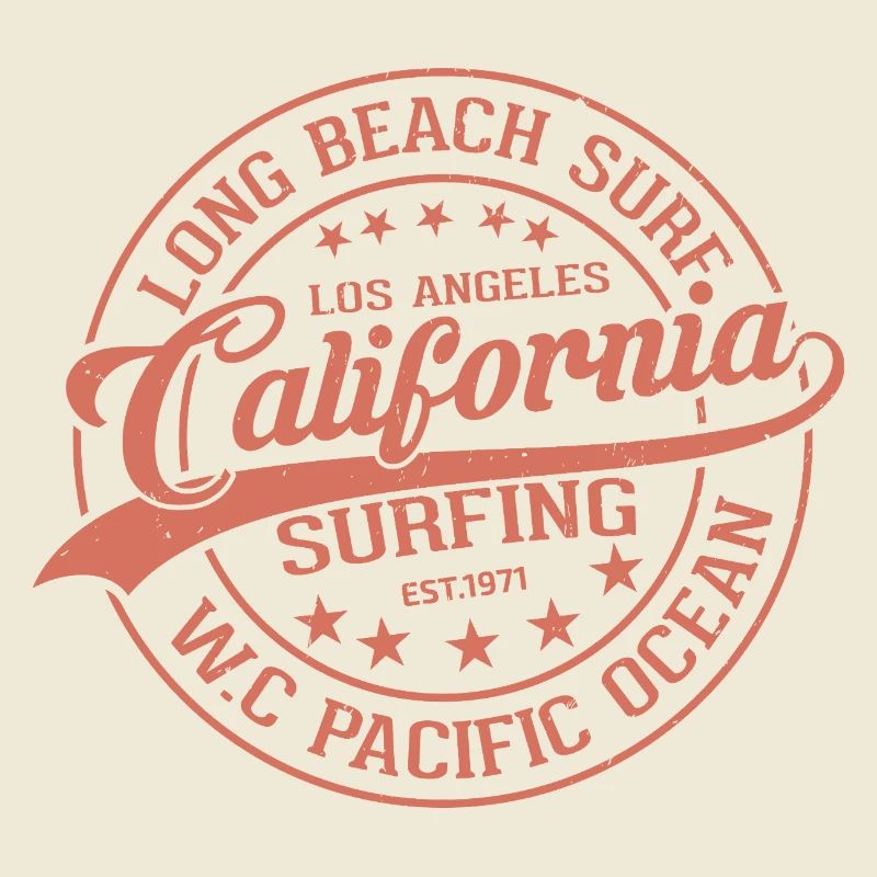 California Surfer Waves Pattern
