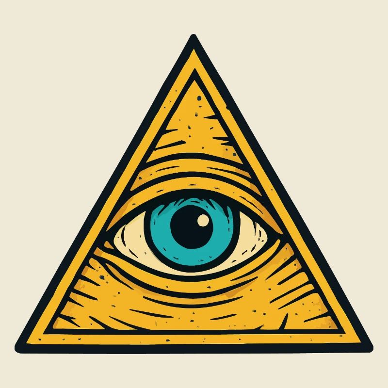 Eye in triangle illustration
