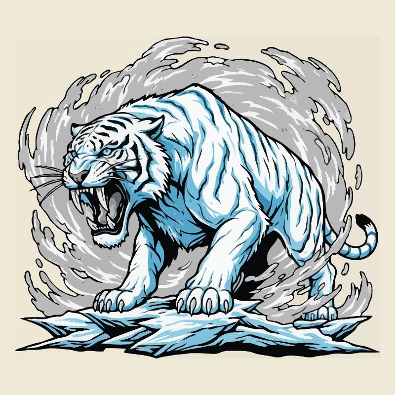 Der gefrorene Tiger im Golf