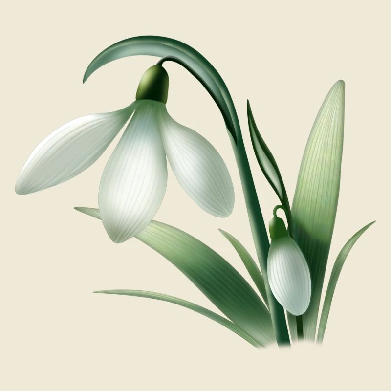 Anémone d’hiver – Graphique de fleur blanche