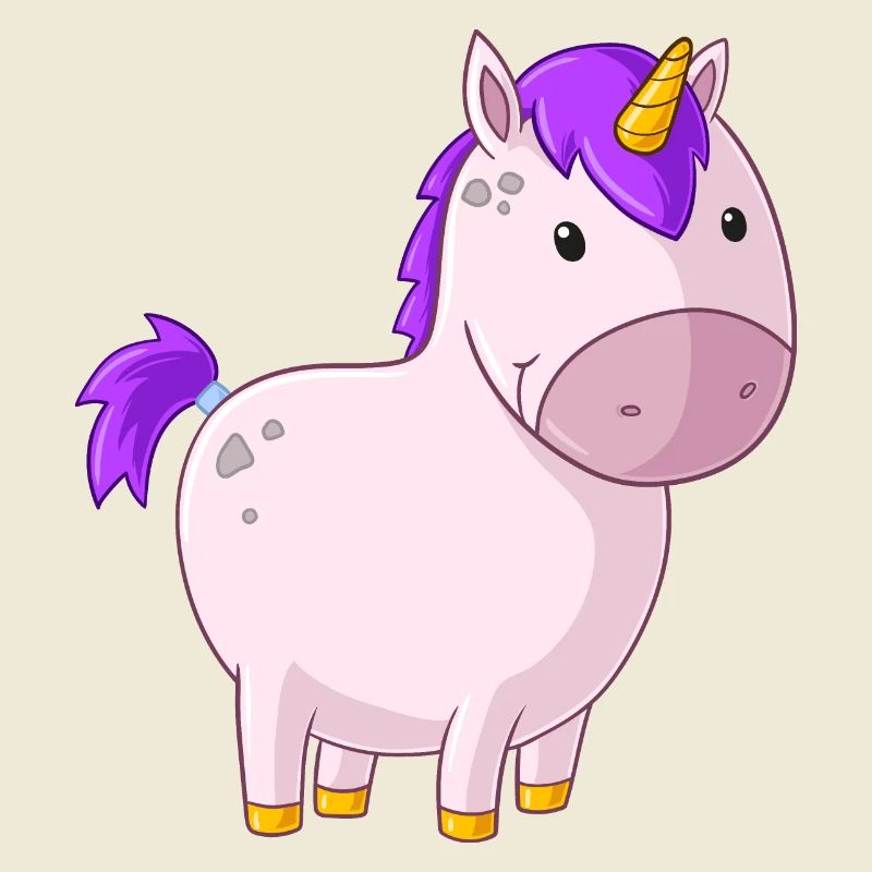 Dickes Comic Einhorn