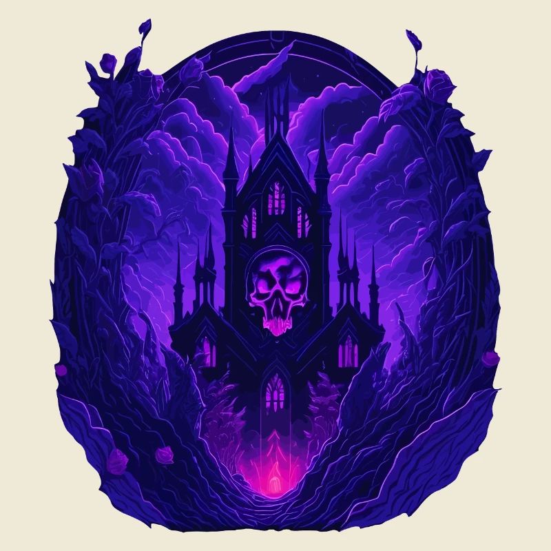neon gothic architecture gothic castle