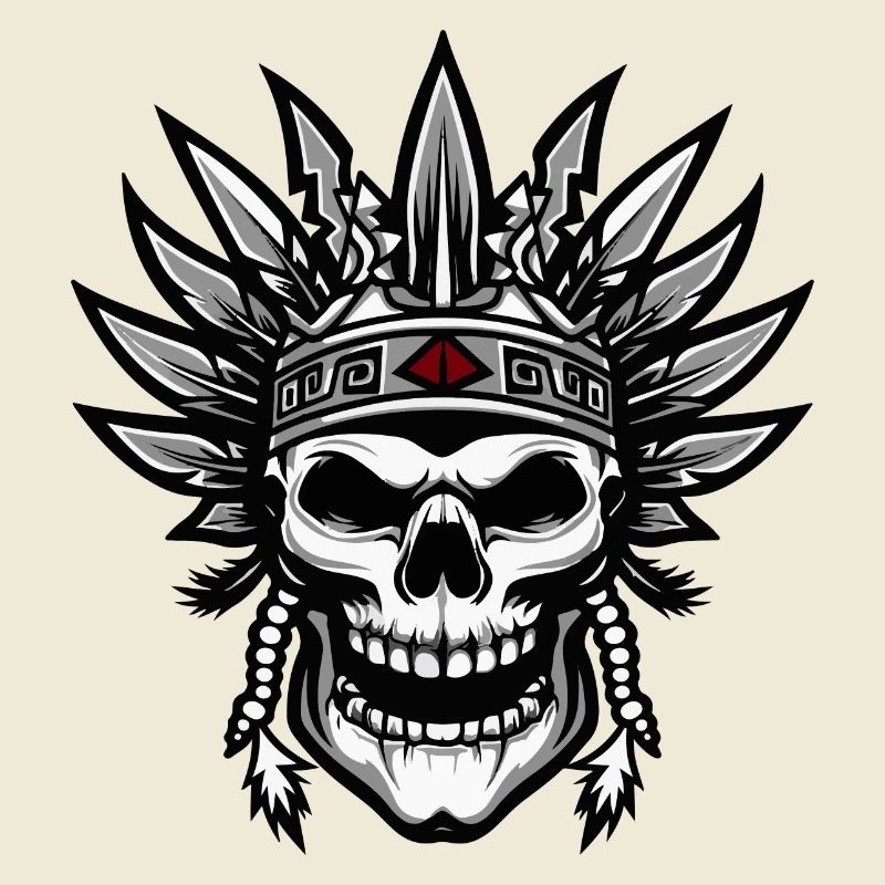 Høvding Apache Skull indianer