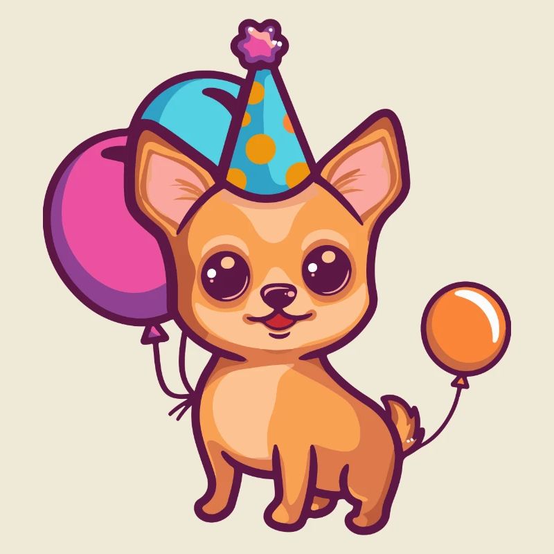 Bande dessinée d’anniversaire de chiens chihuahua