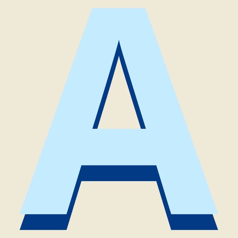 Buchstabe A Blue Pop und Modern