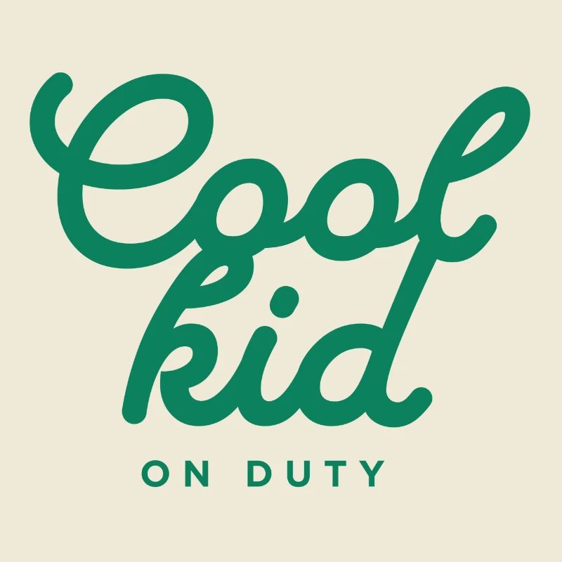 Conception typographique Cool Kid on Duty