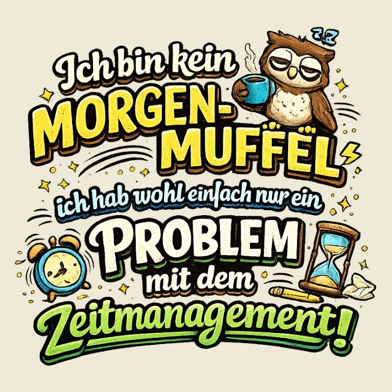 Morgenmuffel mit Zeitmanagement-Problem