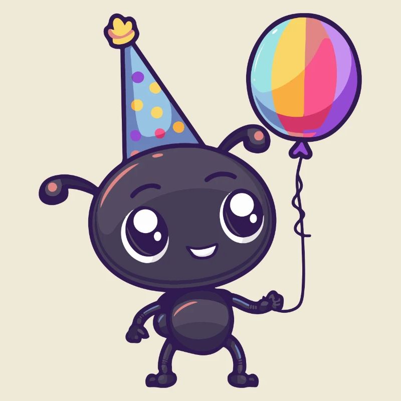 Bande dessinée d’anniversaire de fourmi