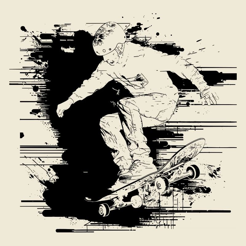 Skateboarder Drawing
