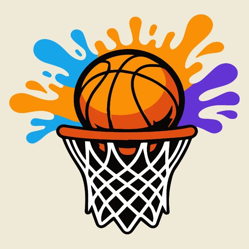 Basketball Splash Dunk Grafikdesign