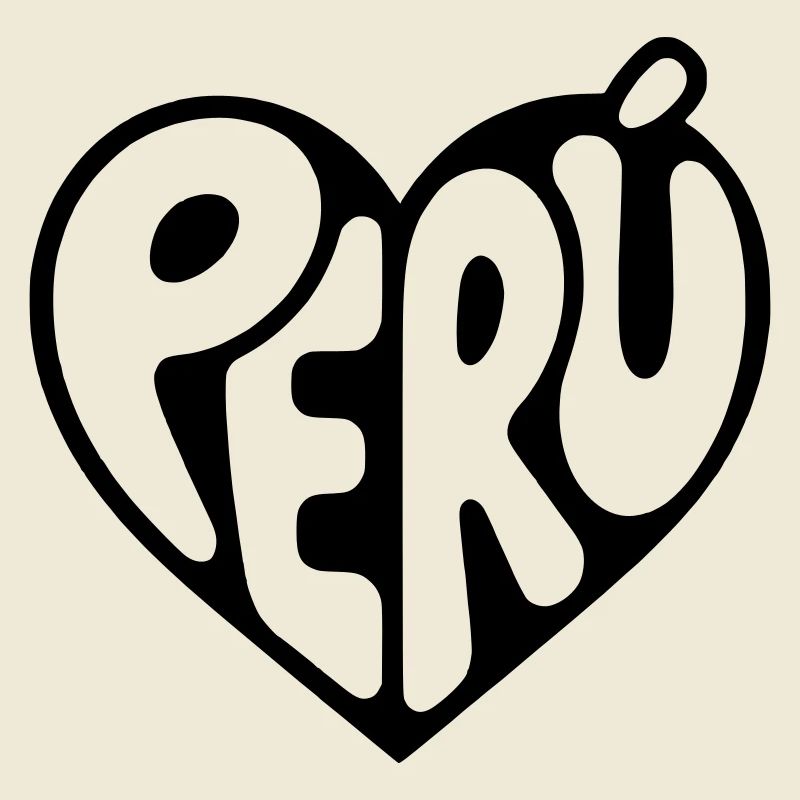 Peru Herz Typografie 