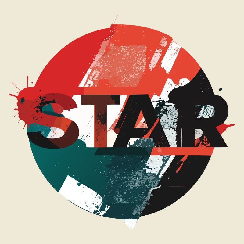 Star Grunge Circle Design