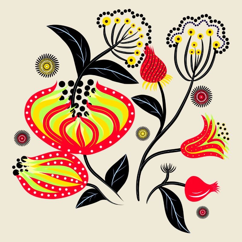 Painted flowers