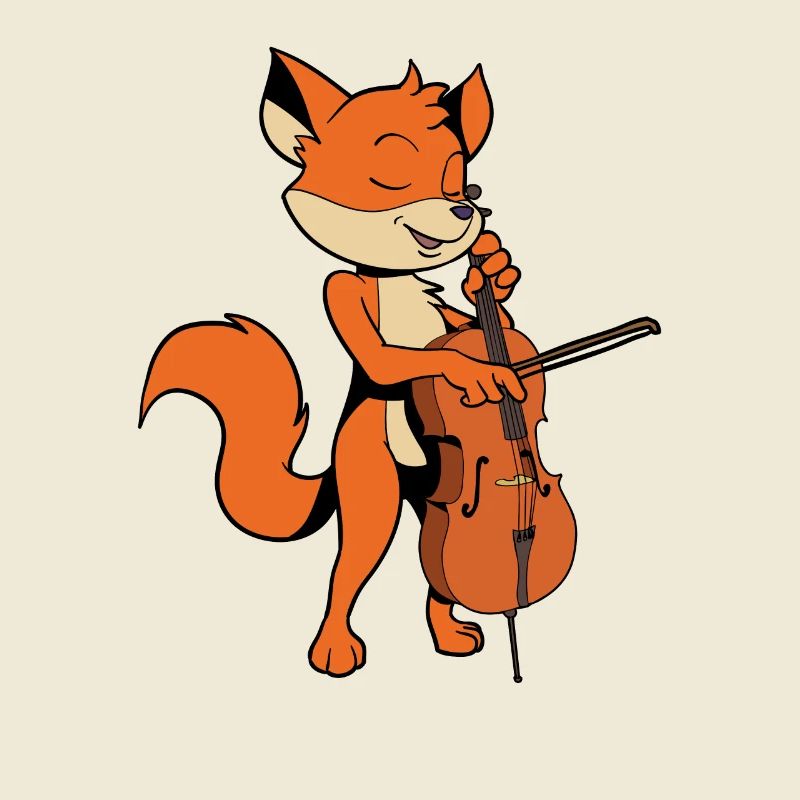 Comic Fuchs plays cello