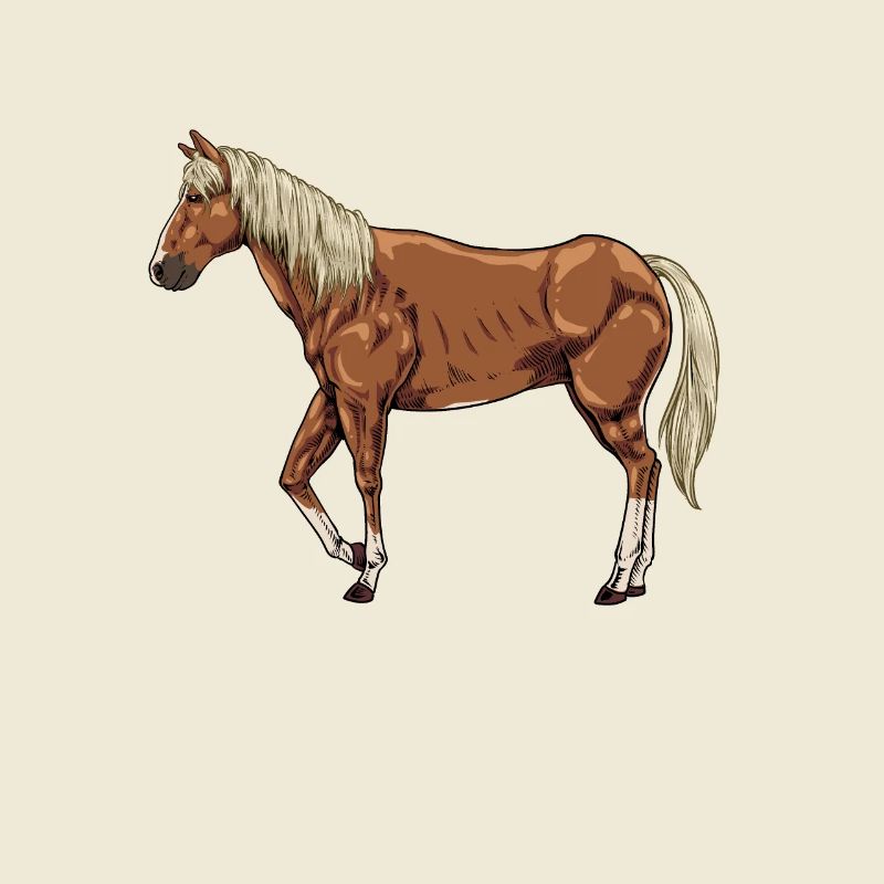 Zeichnung eines Haflinger