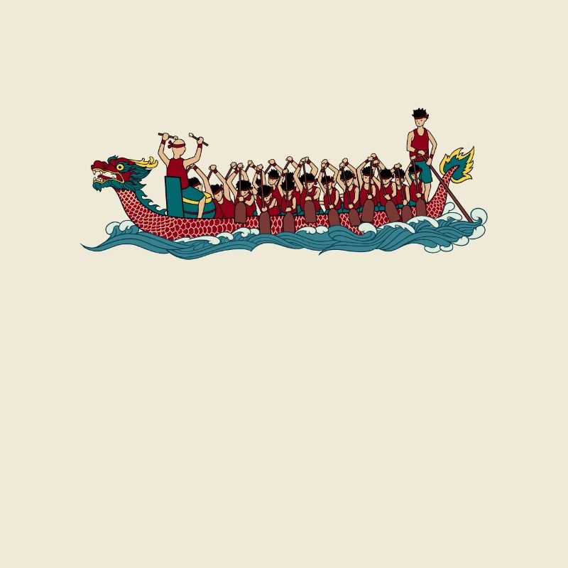 Zeichnung eines Drachenboot