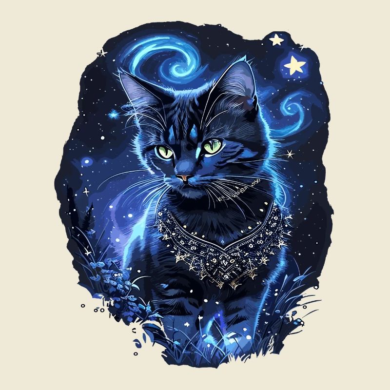 Zauberhafte schwarze Katze