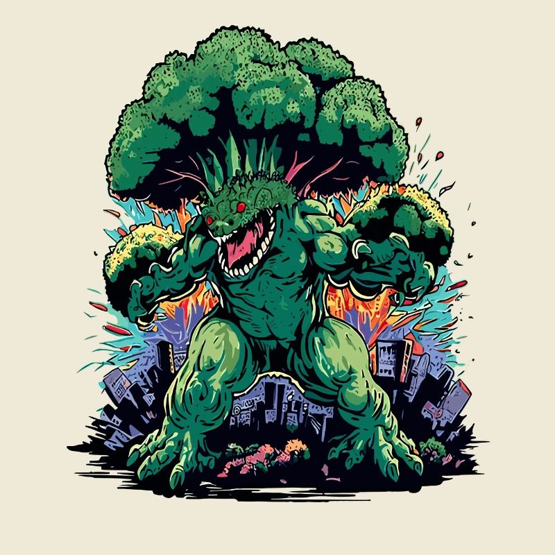 Brokkozilla monstre géant de brocoli