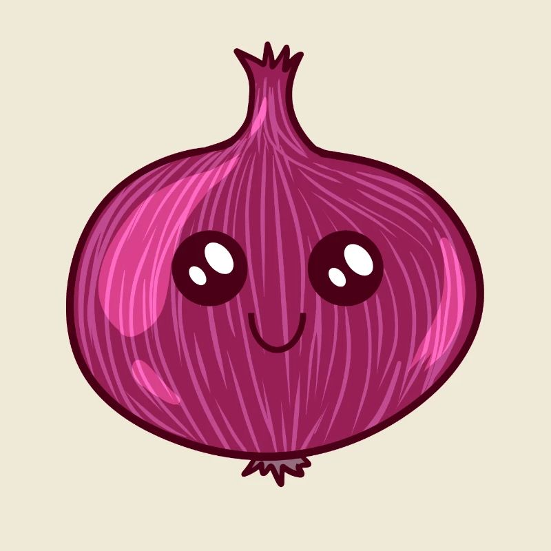 Red Onion Vegetable Spice Kawai Kitchen Face