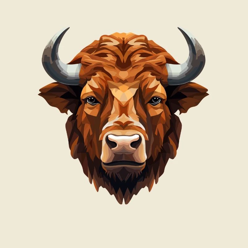 Bison Tierkunst Wildnis für einen Bison-Fan oder