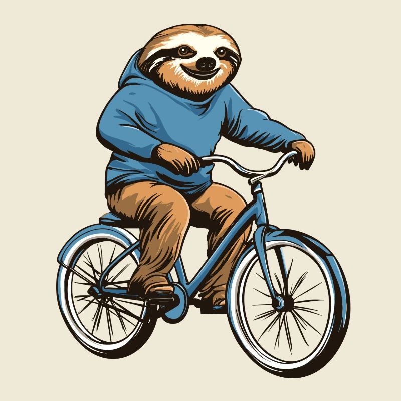 Sloth on Bicycle