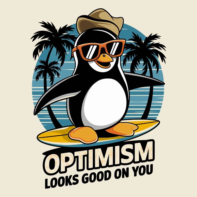 Optimismus Steht Dir Gut Surfen Pinguin