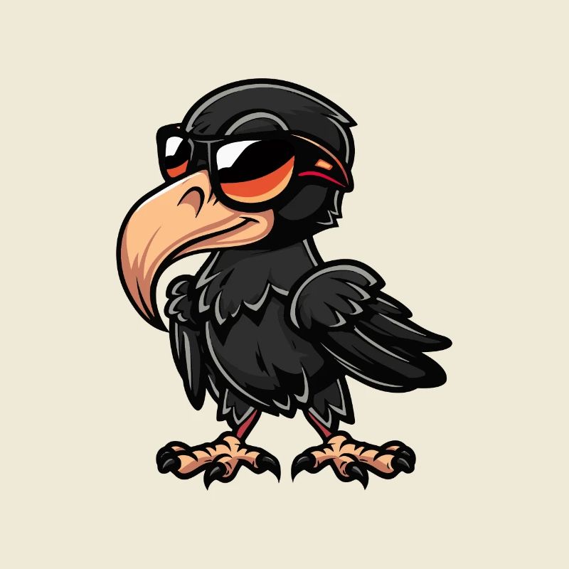 Rabe Vogel Comic Cool