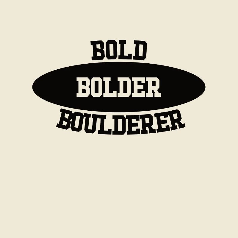 Bouldering Bold Bolder Boulderer