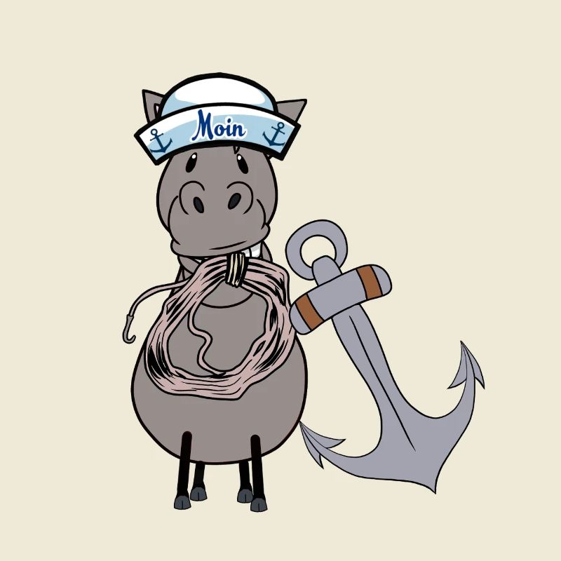 Seepferd Kinder Kind Matrose maritim Pferd Kinder