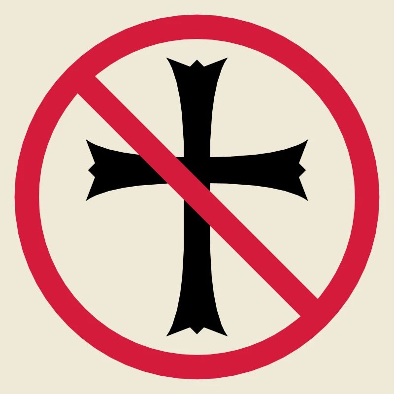 zone de bouclier interdite, aucun symbole d'église ne traverse Jésus