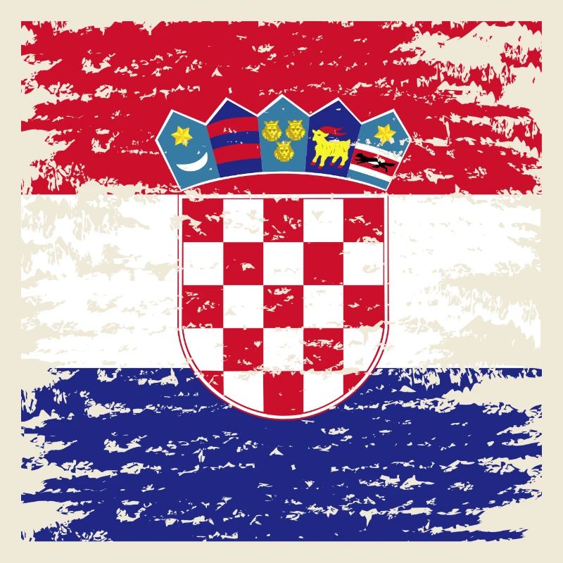 Drapeau Croate Authentique Écusson